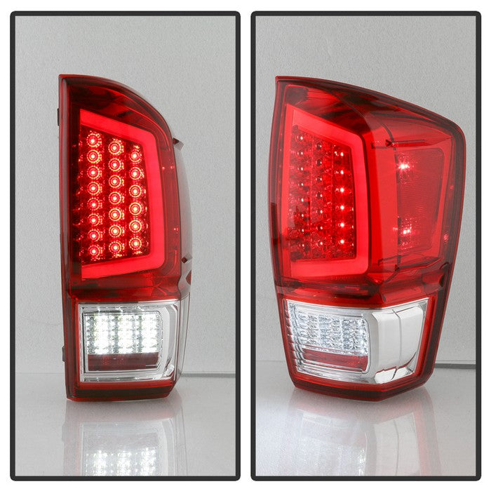 SPYDER xTune 16-18 Toyota Tacoma Light Bar LED Tail Lights - Chrome (ALT-JH-TTA16-LBLED-C) 9041709
