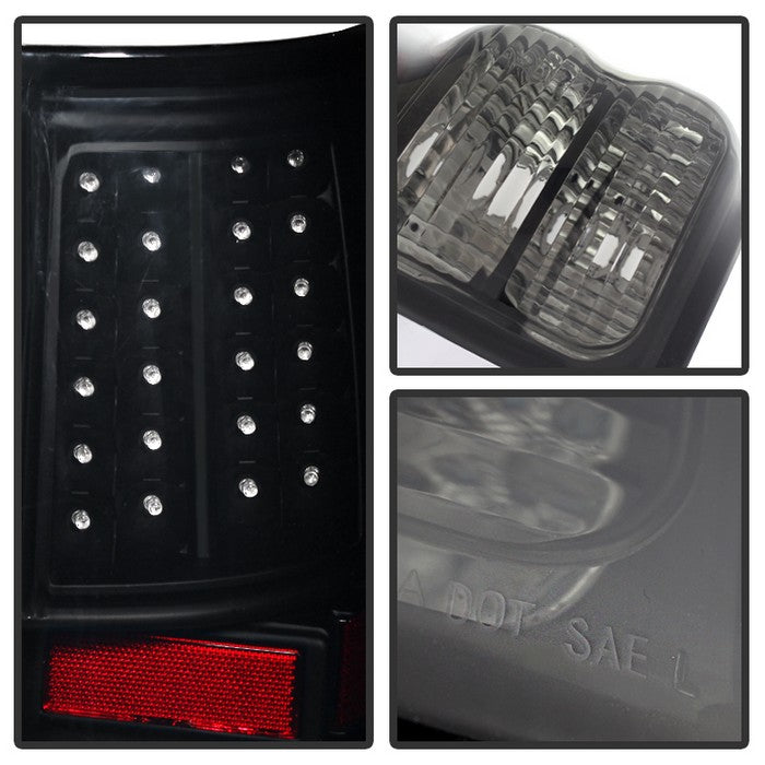 SPYDER Xtune Toyota Tundra 07-13 LED Tail Lights Black Smoke ALT-JH-TTU07-LED-BKSM 9026546