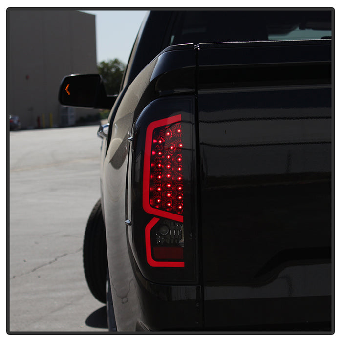 SPYDER xTune 14-16 Toyota Tundra Light Bar LED Tail Lights - Black Smoked (ALT-JH-TTU14-LED-BSM) 9040450