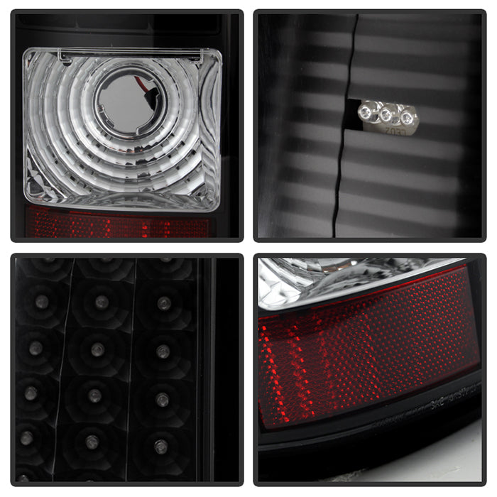 SPYDER Xtune 03-06 Silverado 1500/2500 (Will Not Fit Stepside) LED Tail Lights Black ALT-ON-CS03-LED-BK 5008763