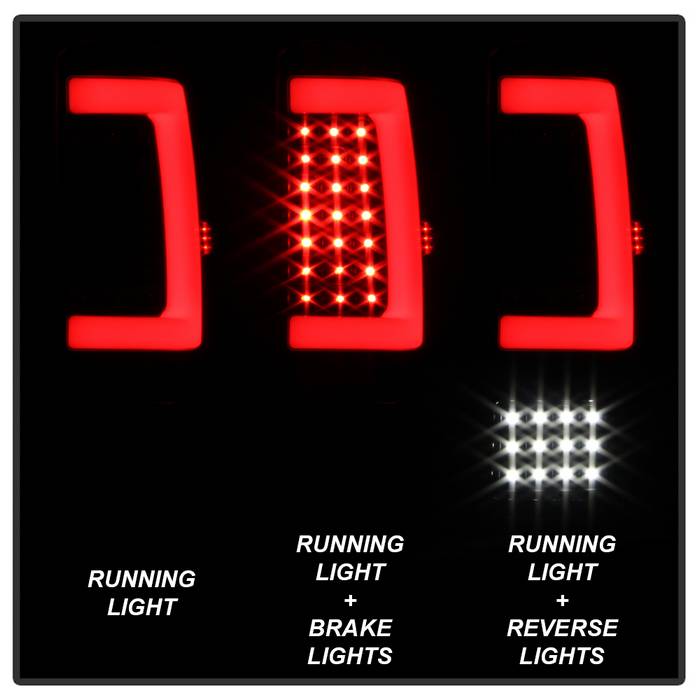 SPYDER Xtune Chevy Silverado 1500 2500HD/3500HD 07-13 Tail Lights - Black Smoked ALT-ON-CS07V2-LED-BK 9046650