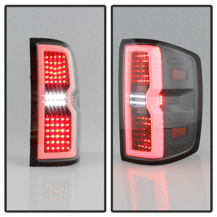 SPYDER xTune 14-16 Chevrolet Silverado 1500 Light Bar LED Tail Lights - Black (ALT-ON-CS14-LBLED-BK) 9040283