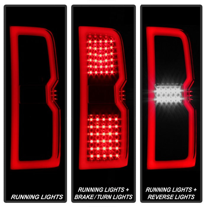 SPYDER xTune 14-16 Chevrolet Silverado 1500 Light Bar LED Tail Lights - Black Smoke (ALT-ON-CS14-LBLED-BSM) 9040306