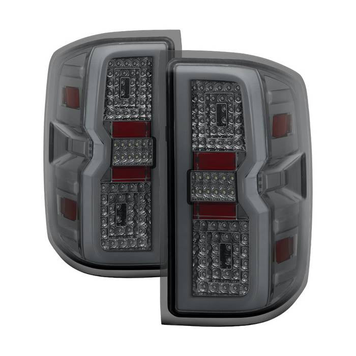 SPYDER xTune 14-16 Chevrolet Silverado 1500 Light Bar LED Tail Lights - Smoke (ALT-ON-CS14-LBLED-SM) 9040320