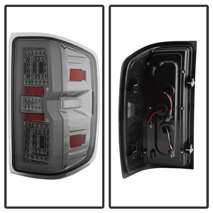 SPYDER xTune 14-16 Chevrolet Silverado 1500 Light Bar LED Tail Lights - Smoke (ALT-ON-CS14-LBLED-SM) 9040320