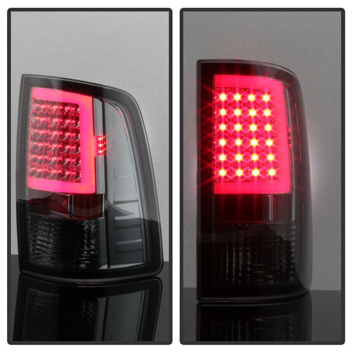 SPYDER xTune 09-18 Dodge Ram 1500 (Incandescent Only) LED Tail Lights - Smoke (ALT-ON-DR09-LBLED-SM) 5082220