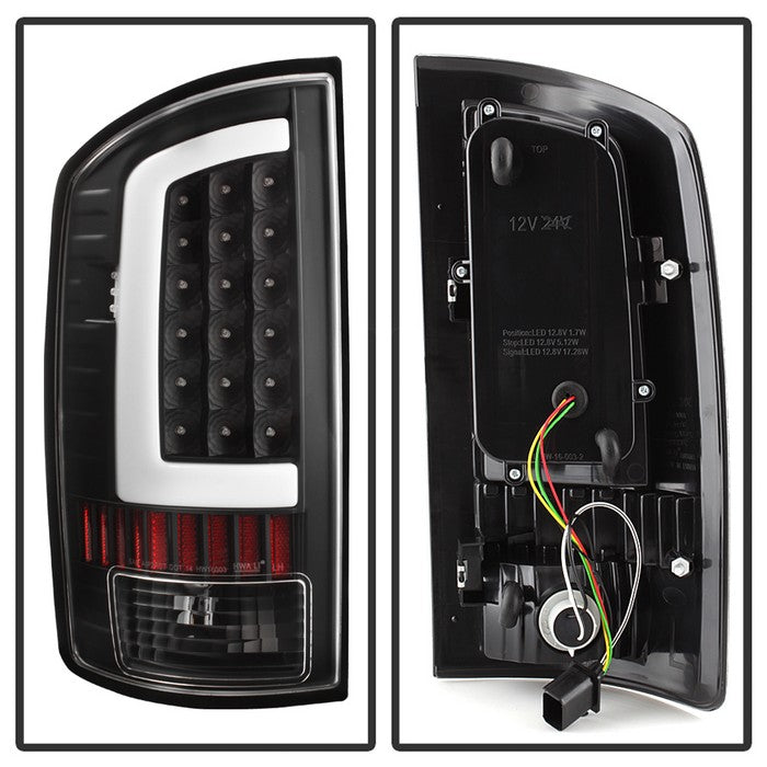 SPYDER xTune 02-06 Dodge Ram 1500 Light Bar LED Tail Light - Black (ALT-ON-DRAM02V3-LBLED-BK) 9040252