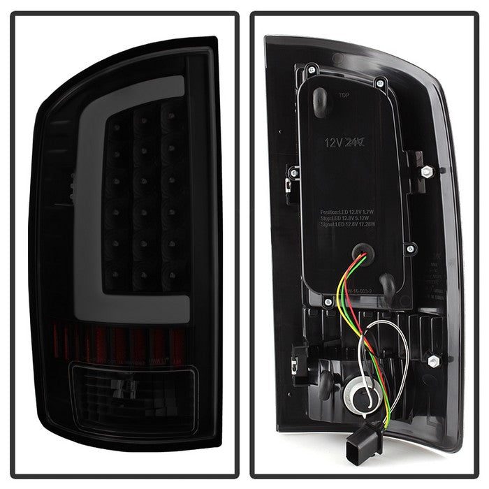 SPYDER xTune 02-06 Dodge Ram 1500 Light Bar LED Tail Light - Black Smoke (ALT-ON-DRAM02V3-LBLED-BSM) 9040269