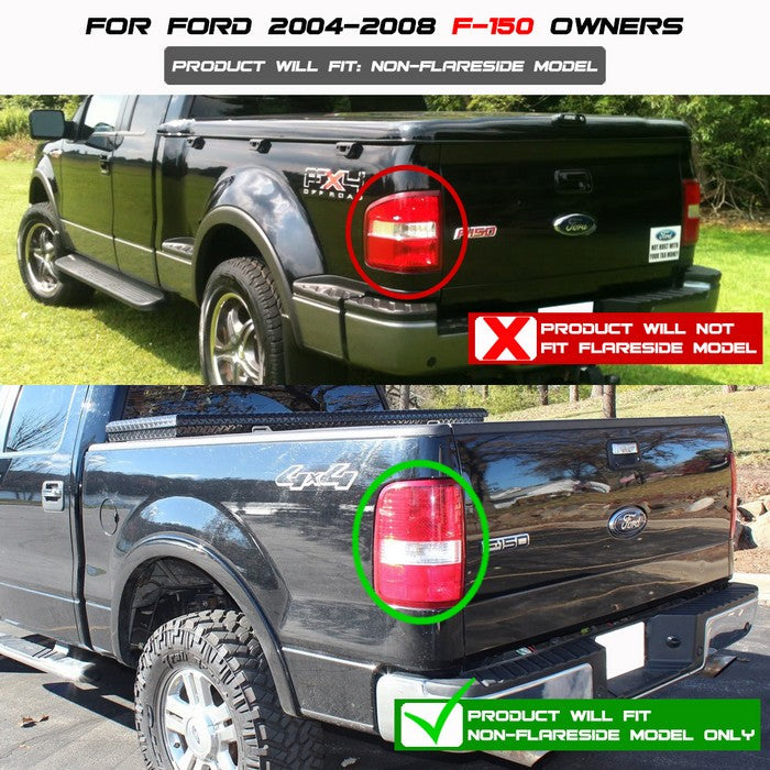 SPYDER Xtune Ford F150 Styleside 04-08 LED Tail Lights Red Clear ALT-ON-FF15004-LED-RC 5034069