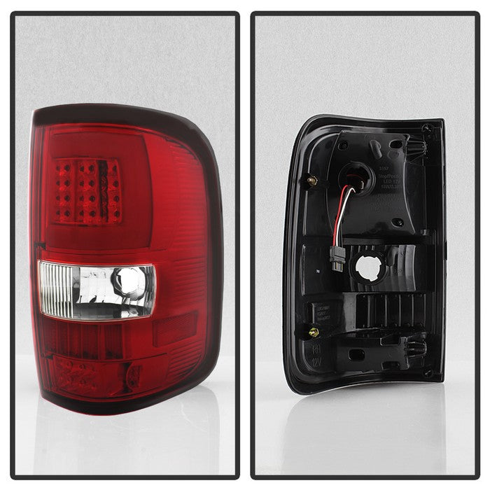 SPYDER xTune 04-08 Ford F150 (Not Heritage/SVT) V.3 LED Tail Lights Red Clear (ALT-ON-FF15004G3LB-LBLED-RC) 9040351