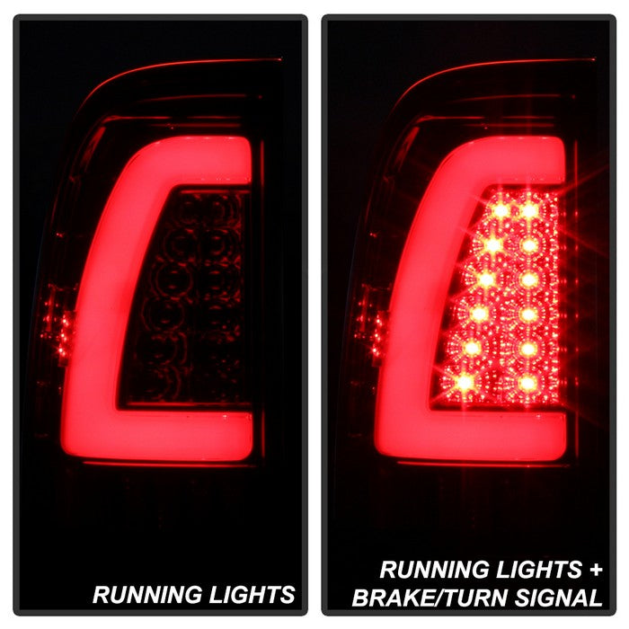 SPYDER xTune Ford F150 Styleside 97-03 Light Bar LED Tail Lights - Red Clear ALT-ON-FF15097-LBLED-RC 5082091