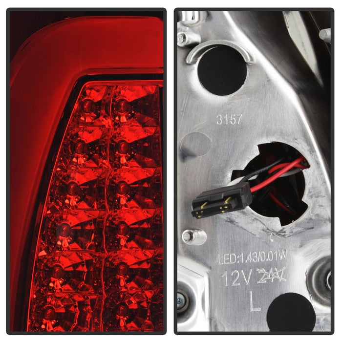 SPYDER xTune Ford F150 Styleside 97-03 Light Bar LED Tail Lights - Red Clear ALT-ON-FF15097-LBLED-RC 5082091