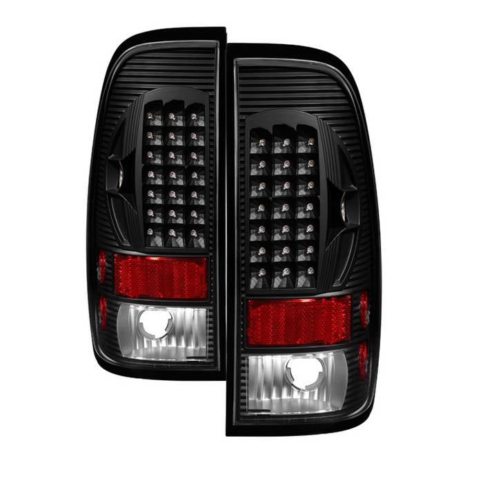 SPYDER Xtune Ford F150 Styleside 97-03 / F250/350/450/550 99-07 LED Tail Lights Black ALT-ON-FF15097-LED-BK 5012937