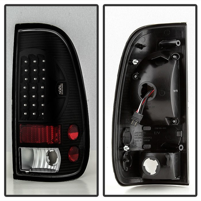 SPYDER Xtune Ford F150 Styleside 97-03 / F250/350/450/550 99-07 LED Tail Lights Black ALT-ON-FF15097-LED-BK 5012937