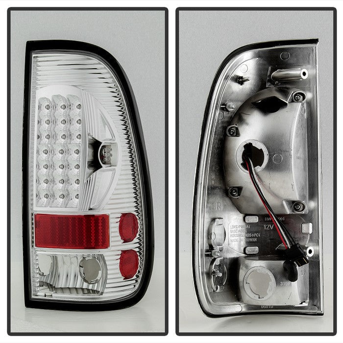 SPYDER Xtune Ford F150 Styleside 97-03 / F250/350/450/550 99-07 LED Tail Lights Chrome ALT-ON-FF15097-LED-C 5012944