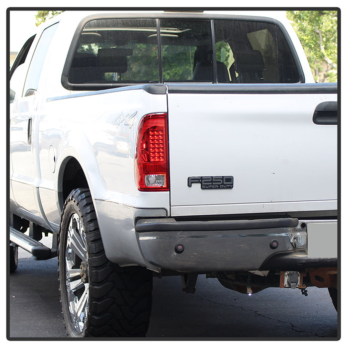 SPYDER Xtune Ford F150 Styleside 97-03 Super Duty 99-07 LED Tail Lights Red Smoke ALT-ON-FF15097-LED-RC 5034076