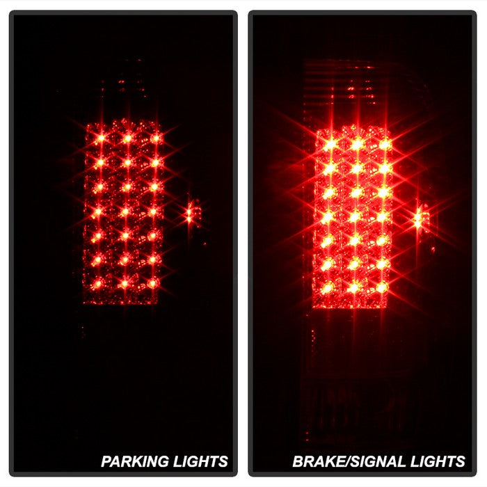 SPYDER Xtune Ford F150 Styleside 97-03 Super Duty 99-07 LED Tail Lights Red Smoke ALT-ON-FF15097-LED-RC 5034076