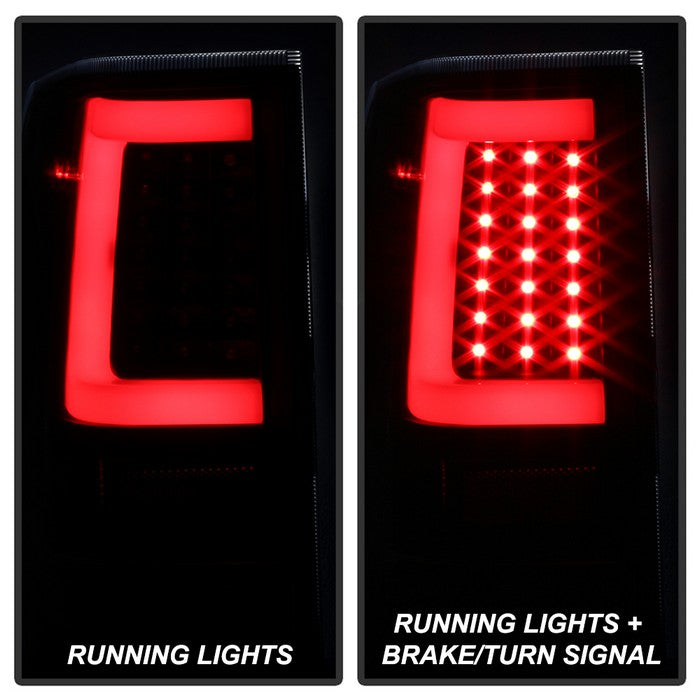 SPYDER xTune 04-15 Nissan Titan Light Bar LED Tail Lights - Black (ALT-ON-NTI04-LBLED-BK) 9038532