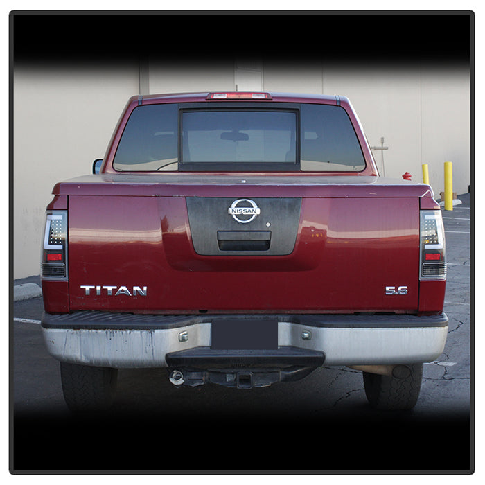 SPYDER xTune 04-15 Nissan Titan Light Bar LED Tail Lights - Black (ALT-ON-NTI04-LBLED-BK) 9038532