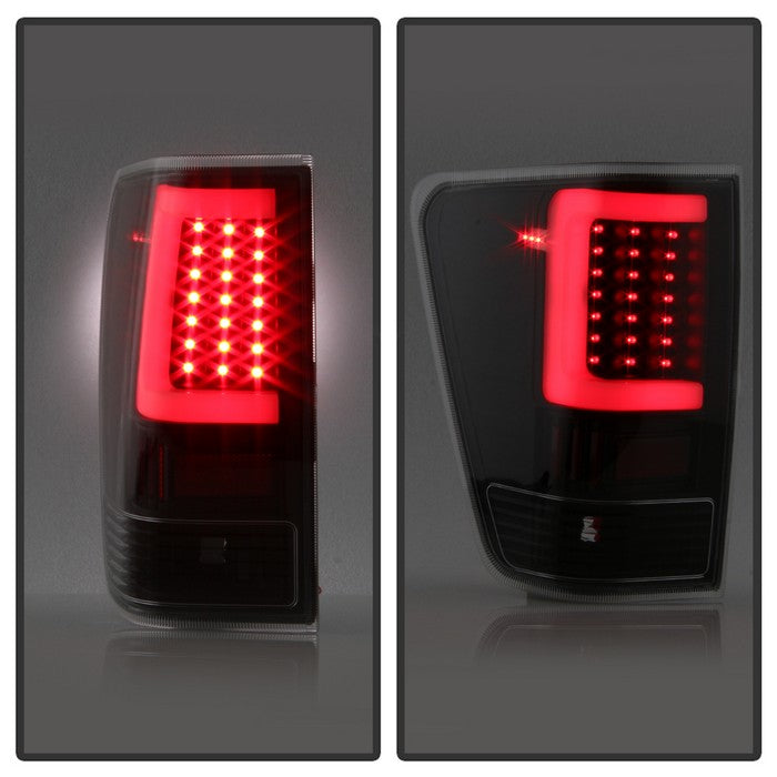 SPYDER xTune 04-15 Nissan Titan Light Bar LED Tail Lights - Black (ALT-ON-NTI04-LBLED-BK) 9038532