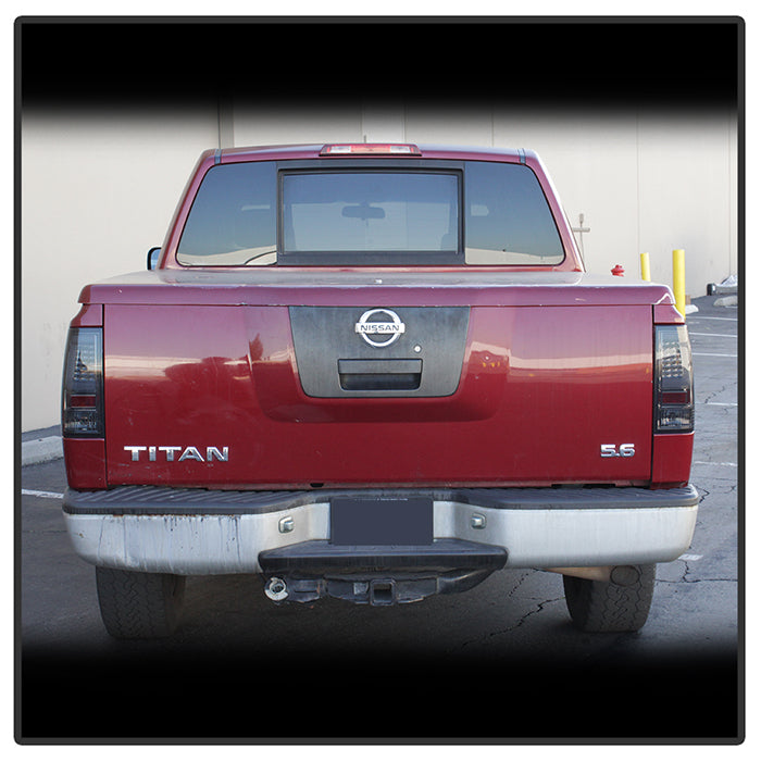 SPYDER xTune 04-15 Nissan Titan Light Bar LED Tail Lights - Smoke (ALT-ON-NTI04-LBLED-SM) 9038549