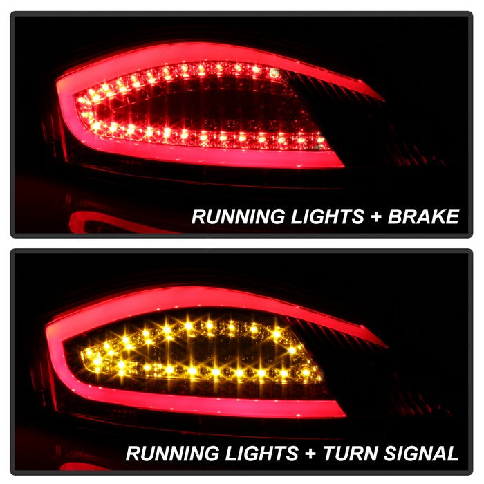 SPYDER xTune Porsche 987 Cayman 06-08 / Boxster 05-08 LED Tail Lights - Red Clear ALT-ON-P98705-LED-RC 9038600