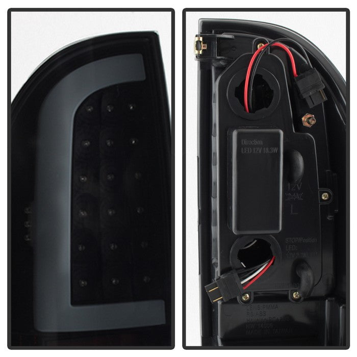 SPYDER xTune 05-15 Toyota Tacoma (Excl LED Tail Lights) LED Tail Lights - Blk Smk (ALT-ON-TT05-LBLED-BSM) 9038556