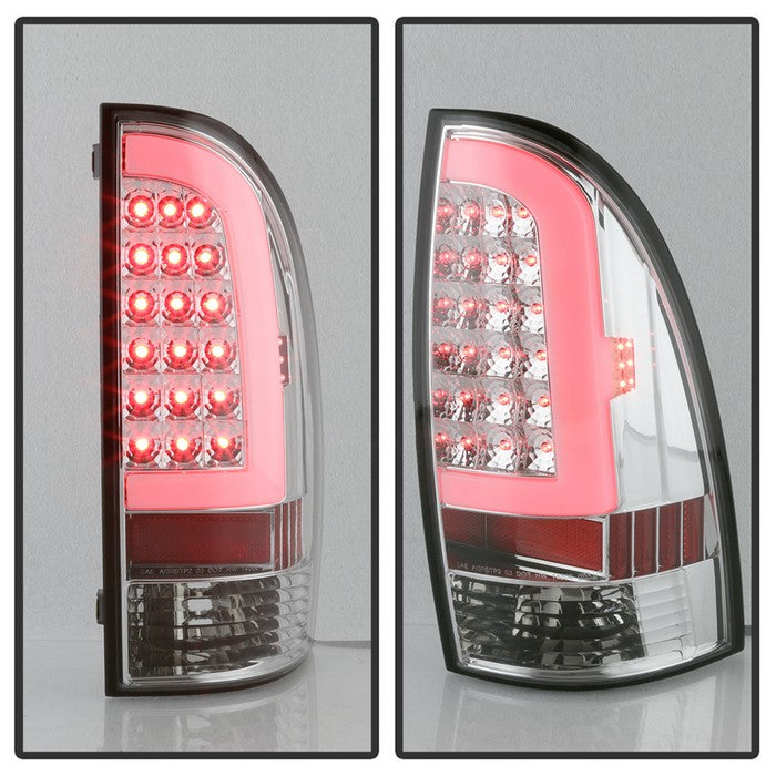 SPYDER xTune 05-15 Toyota Tacoma (Excl Models w/LED) Light Bar LED Tail Lights -Chrm (ALT-ON-TT05-LBLED-C) 5082114