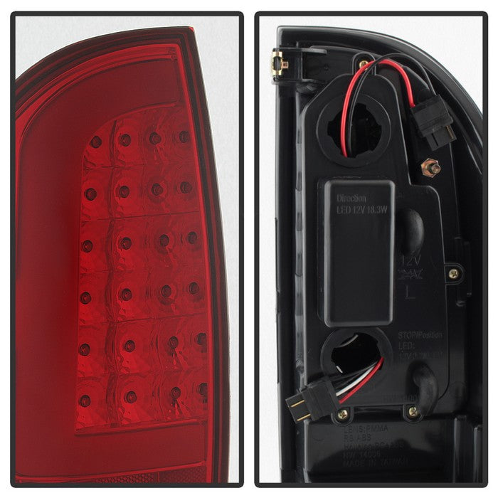 SPYDER xTune 05-15 Toyota Tacoma (Excl LED Tail Light) LED Tail Lights - Red Clear (ALT-ON-TT05-LBLED-RC) 5082138