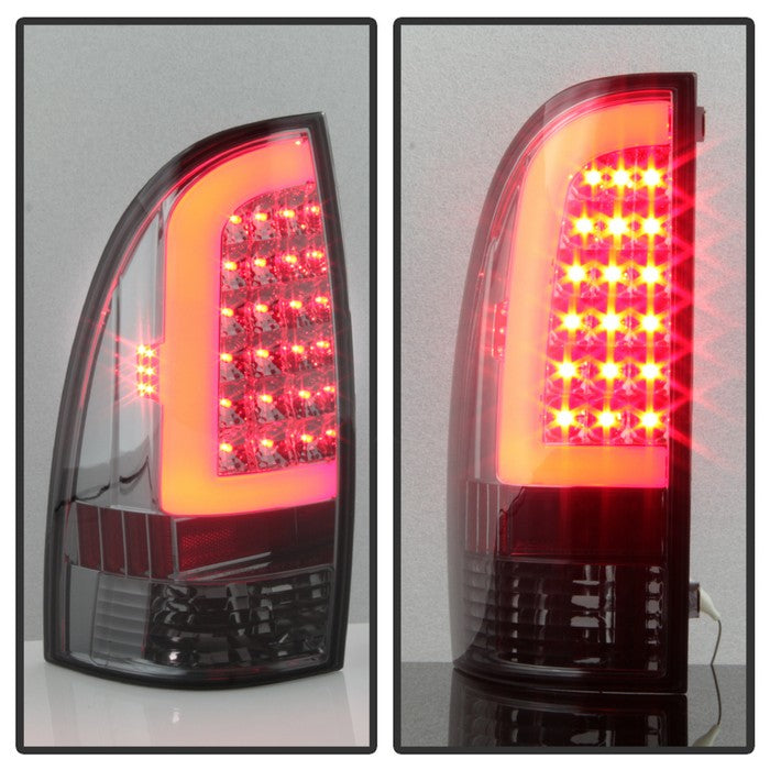 SPYDER xTune 05-15 Toyota Tacoma (Excl Models w/LED) Light Bar LED Tail Lights -Blk (ALT-ON-TT05-LBLED-SM) 5082145