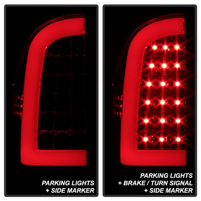 SPYDER xTune 05-15 Toyota Tacoma (Excl Models w/LED) Light Bar LED Tail Lights -Blk (ALT-ON-TT05-LBLED-SM) 5082145