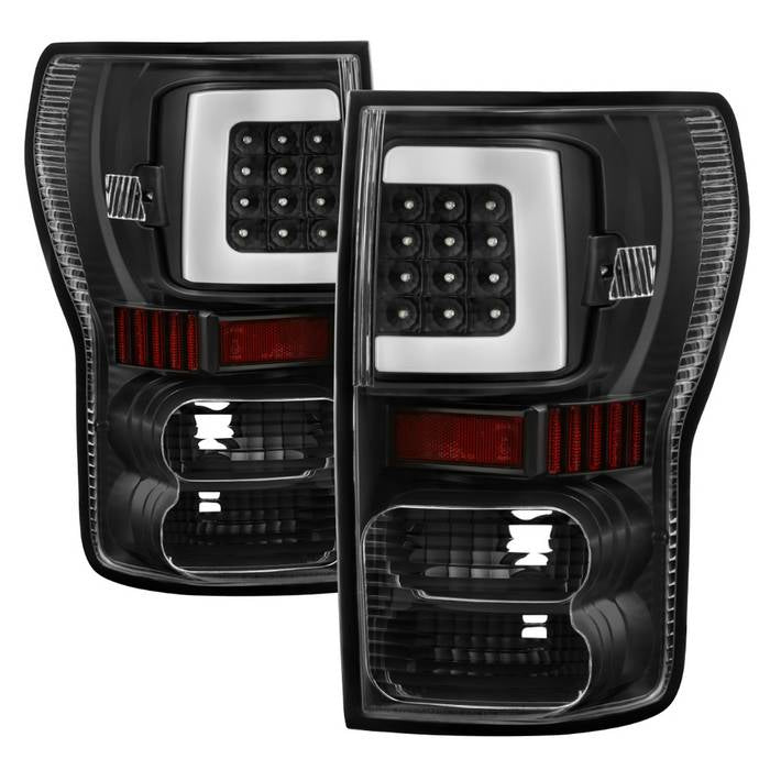 SPYDER xTune 07-13 Toyota Tundra Light Bar LED Tail lights - Black (ALT-ON-TTU07V2-LBLED-BK) 9038563