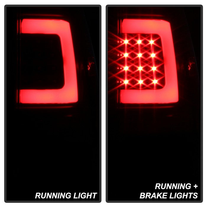 SPYDER xTune 07-13 Toyota Tundra Light Bar LED Tail lights - Black (ALT-ON-TTU07V2-LBLED-BK) 9038563