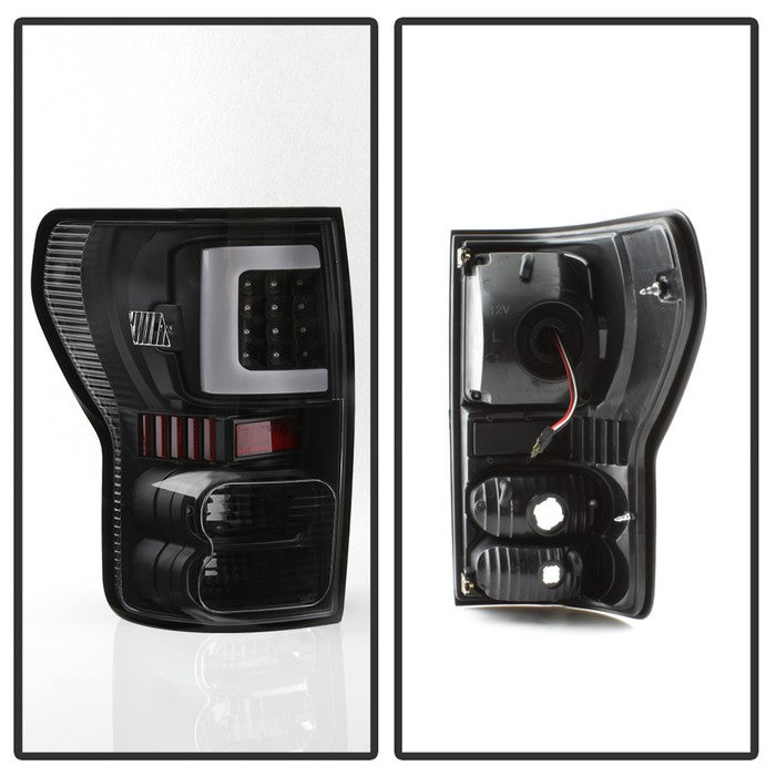 SPYDER xTune 07-13 Toyota Tundra Light Bar LED Tail lights - Black (ALT-ON-TTU07V2-LBLED-BK) 9038563