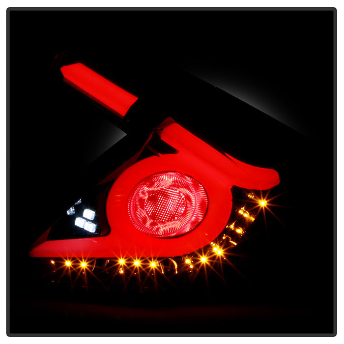 SPYDER 16-19 Honda Civic 5 Door Hatchback Light Bar LED Tail Lights - Black Chrome(ALT-YD-HC16HB-BC) 5088819