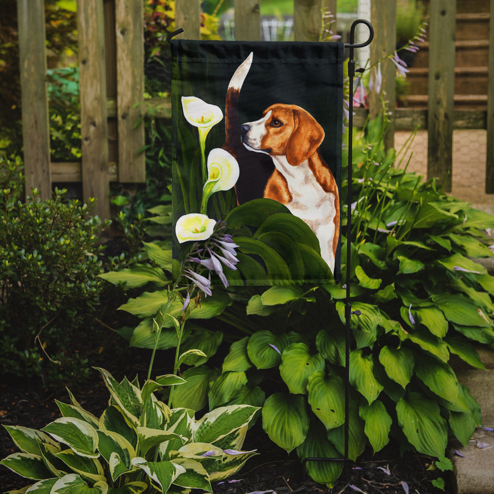 Beagle Lillies Garden Flag Mailbox Decorative Yard Banner Outside Patio Artwork for Flower Beds, Garden Size, Multicolor