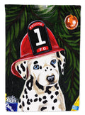Fire Fighter Christmas Dalmatian Garden Flag Mailbox Decorative Yard Banner Outside Patio Artwork for Flower Beds, Garden Size, Multicolor