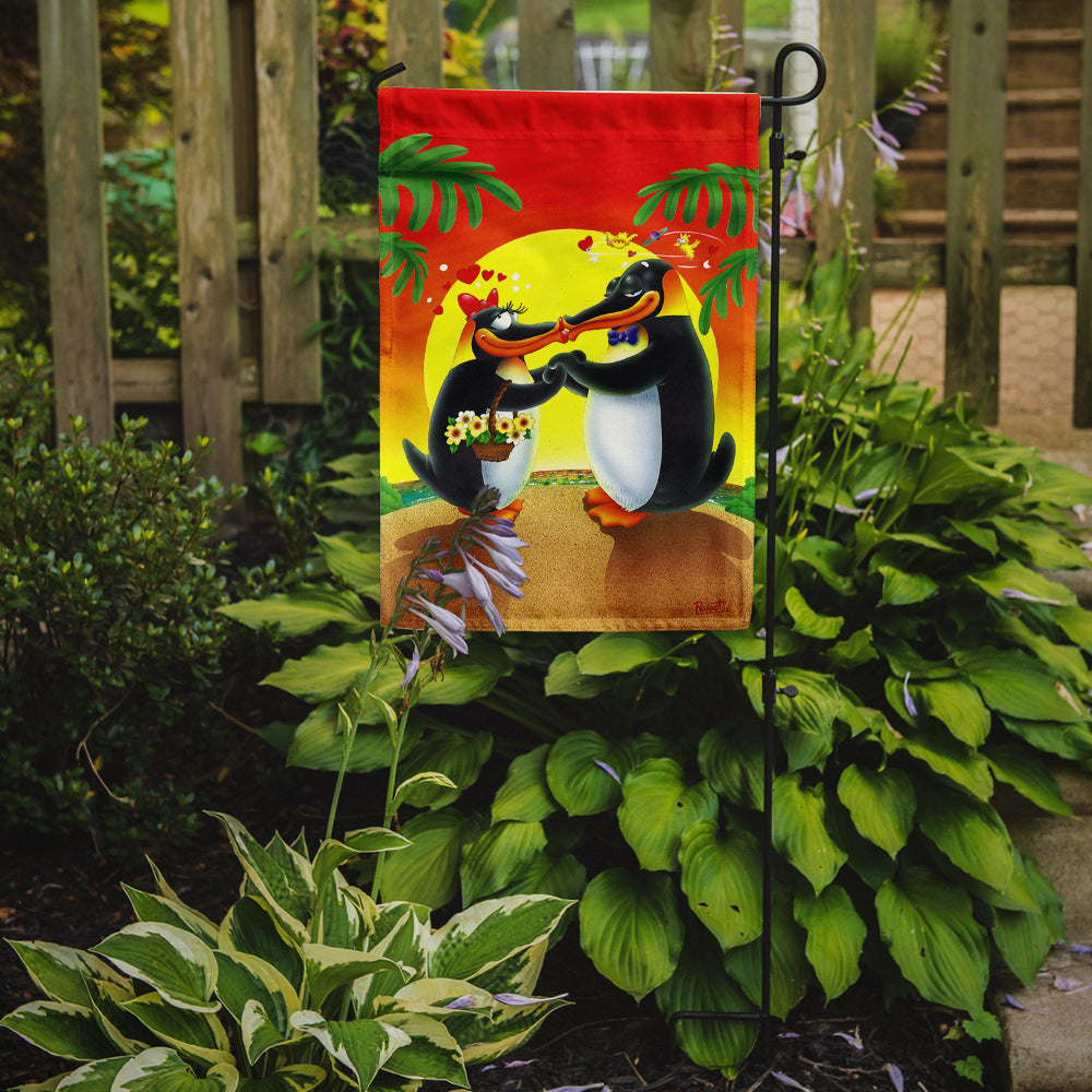 In Love Valentine's Day Penguins Garden Flag Mailbox Decorative Yard Banner Outside Patio Artwork for Flower Beds, Garden Size, Multicolor