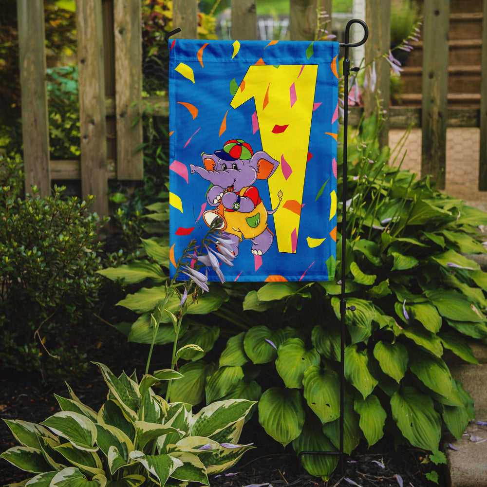 Happy 1st Birthday Age 1 Garden Flag Mailbox Decorative Yard Banner Outside Patio Artwork for Flower Beds, Garden Size, Multicolor