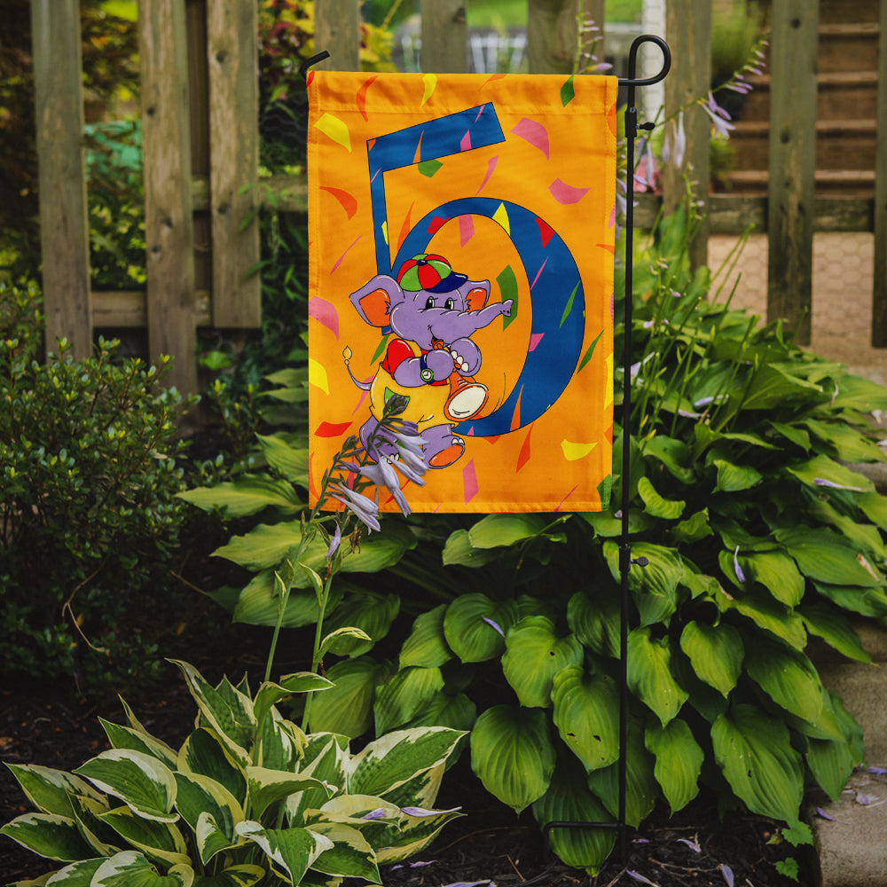 Happy 5th Birthday Age 5 Garden Flag Mailbox Decorative Yard Banner Outside Patio Artwork for Flower Beds, Garden Size, Multicolor