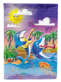 Dolphin's Playing Music Garden Flag Mailbox Decorative Yard Banner Outside Patio Artwork for Flower Beds, Garden Size, Multicolor