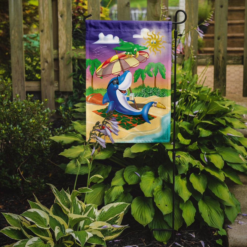 Dolphin Sunning on the Beach Garden Flag Mailbox Decorative Yard Banner Outside Patio Artwork for Flower Beds, Garden Size, Multicolor