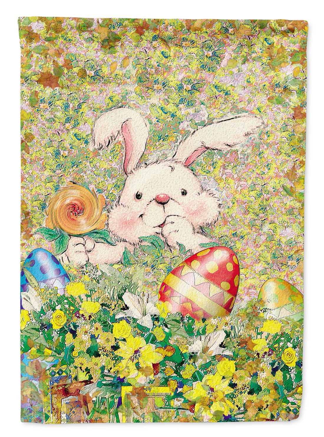 Easter Bunny and Eggs Garden Flag Mailbox Decorative Yard Banner Outside Patio Artwork for Flower Beds, Garden Size, Multicolor