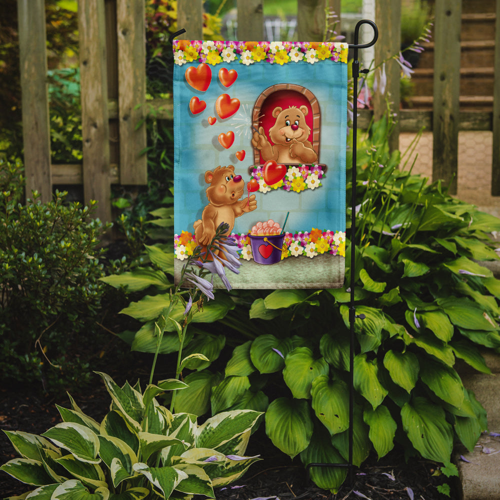 Teddy Bear Romeo and Juliet Love Garden Flag Mailbox Decorative Yard Banner Outside Patio Artwork for Flower Beds, Garden Size, Multicolor