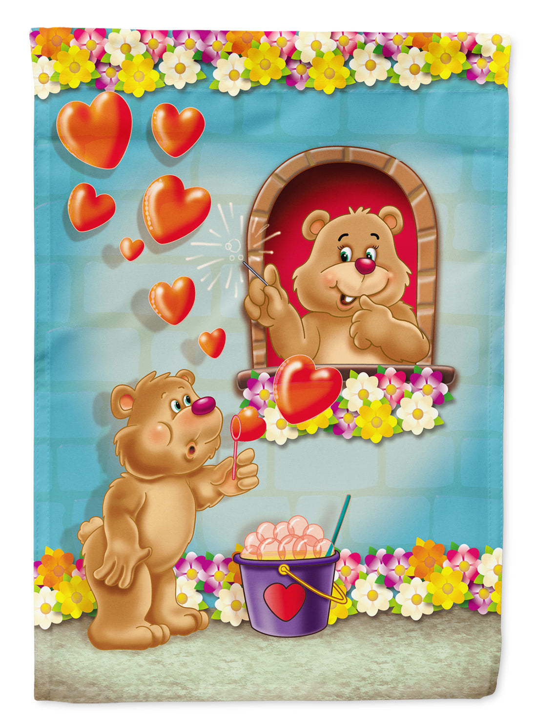 Teddy Bear Romeo and Juliet Love Garden Flag Mailbox Decorative Yard Banner Outside Patio Artwork for Flower Beds, Garden Size, Multicolor