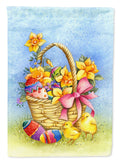 Easter Basket with Flowers Garden Flag Mailbox Decorative Yard Banner Outside Patio Artwork for Flower Beds, Garden Size, Multicolor