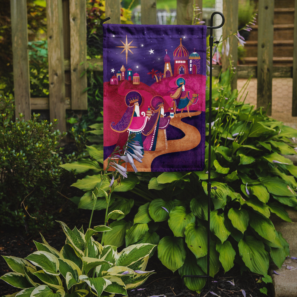 Christmas Wise Men in Purple Garden Flag Mailbox Decorative Yard Banner Outside Patio Artwork for Flower Beds, Garden Size, Multicolor