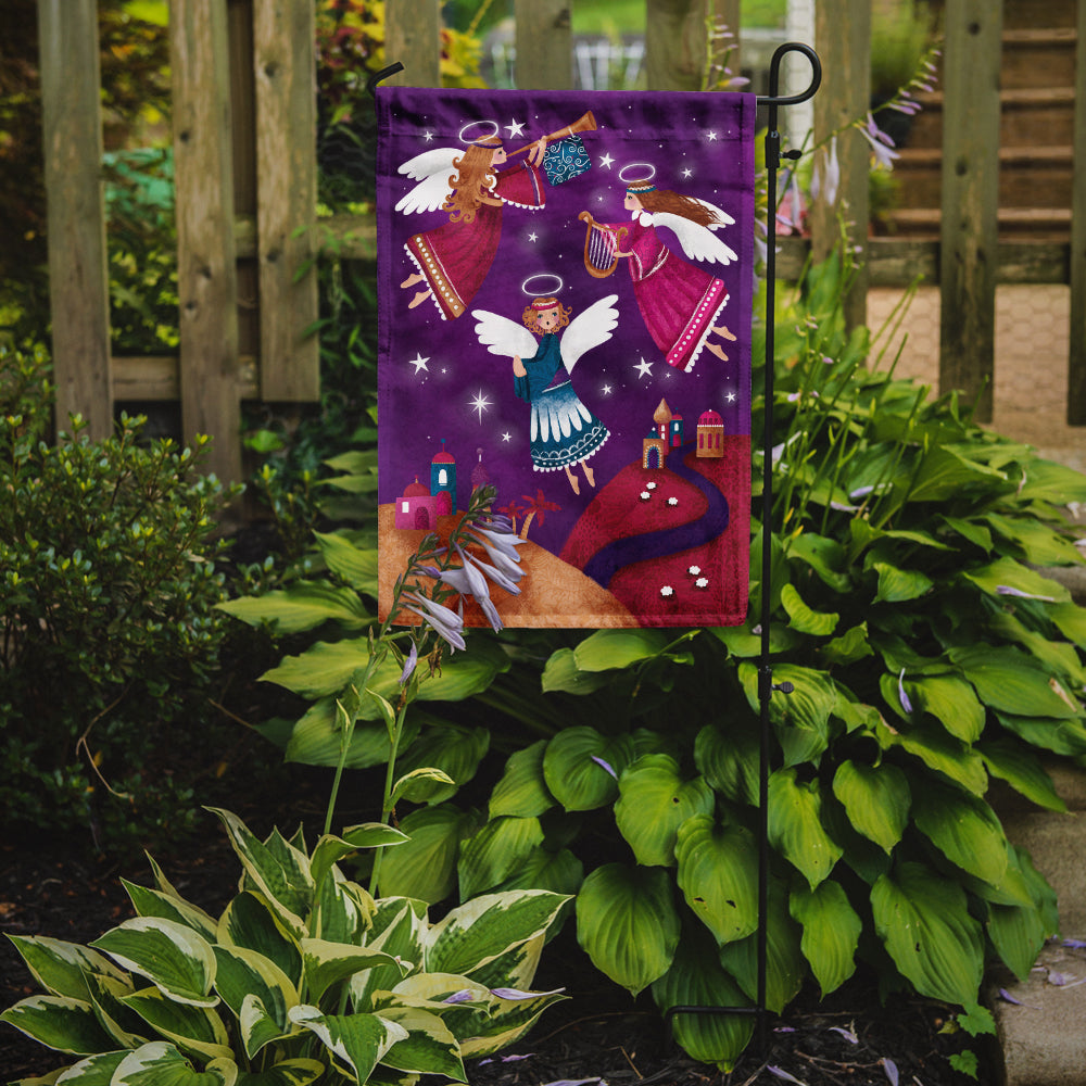 Christmas Angels in Purple Garden Flag Mailbox Decorative Yard Banner Outside Patio Artwork for Flower Beds, Garden Size, Multicolor