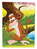 Monkey under the Tree Garden Flag Mailbox Decorative Yard Banner Outside Patio Artwork for Flower Beds, Garden Size, Multicolor