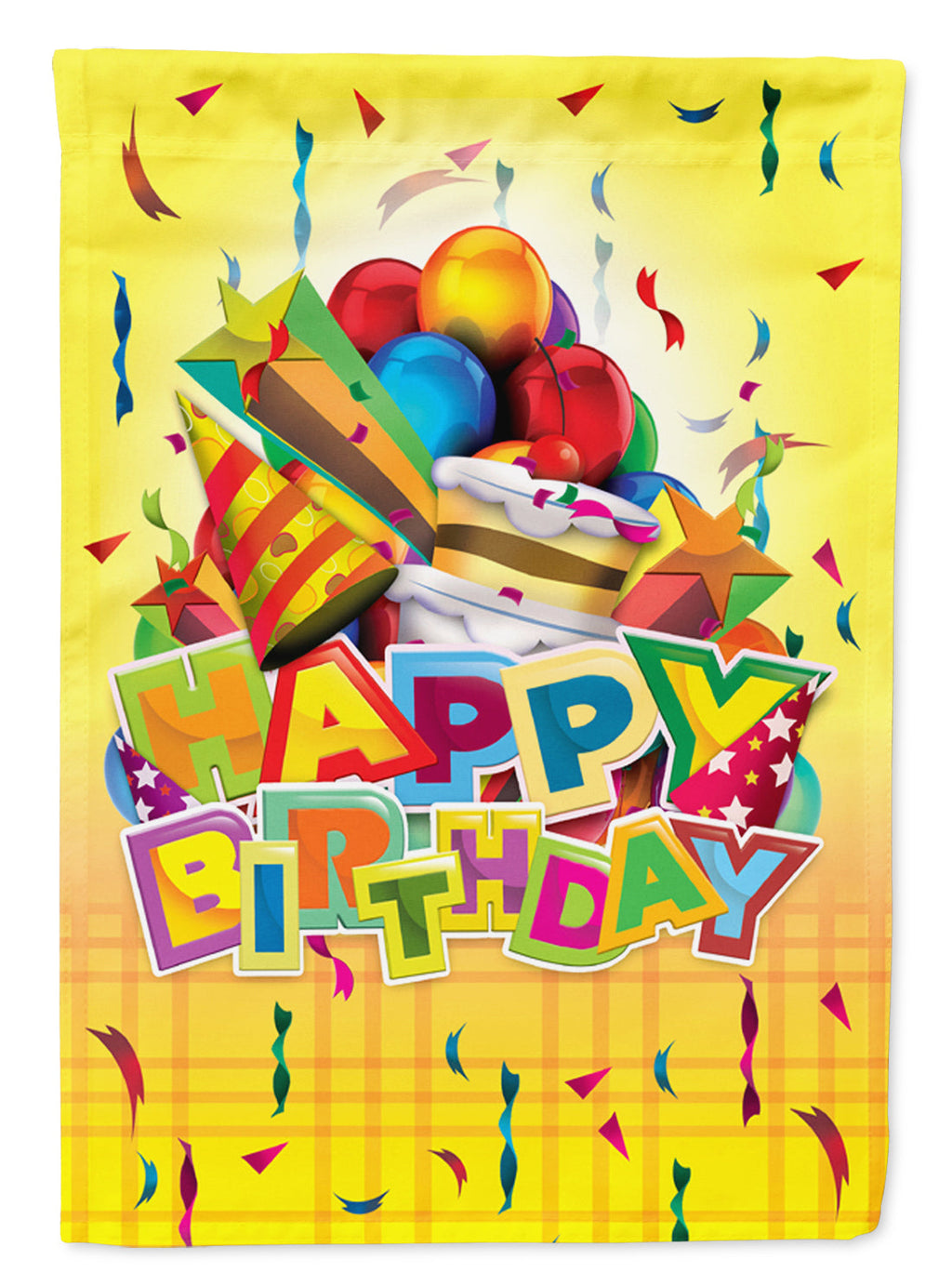 Happy Birthday Party Garden Flag Mailbox Decorative Yard Banner Outside Patio Artwork for Flower Beds, Garden Size, Multicolor